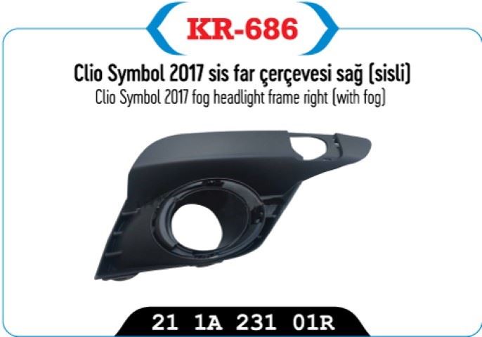 SIS FAR KAPAGI CERCEVESI  SAG (SISLI) CLIO SYMBOL 2017
