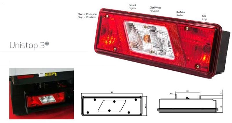 STOP LAMBASI SOL FORD TRANSIT 05- PICKUP (ORJINAL)