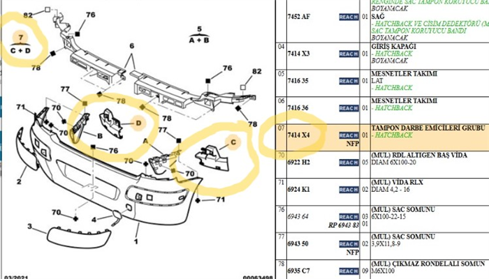 ARKA TAMPON DARBE EMC 307