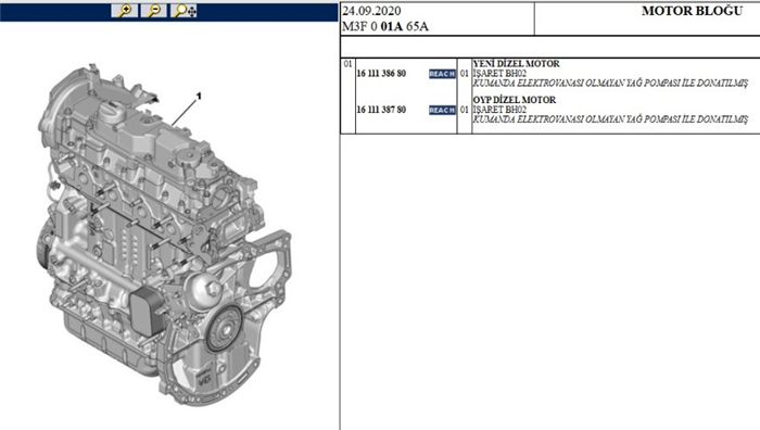 MOTOR (KOMPLE) PEUGEOT P2008 P208 P301 P308 PARTNER TEPEE 1.6HDI DV6FD (EURO 6)